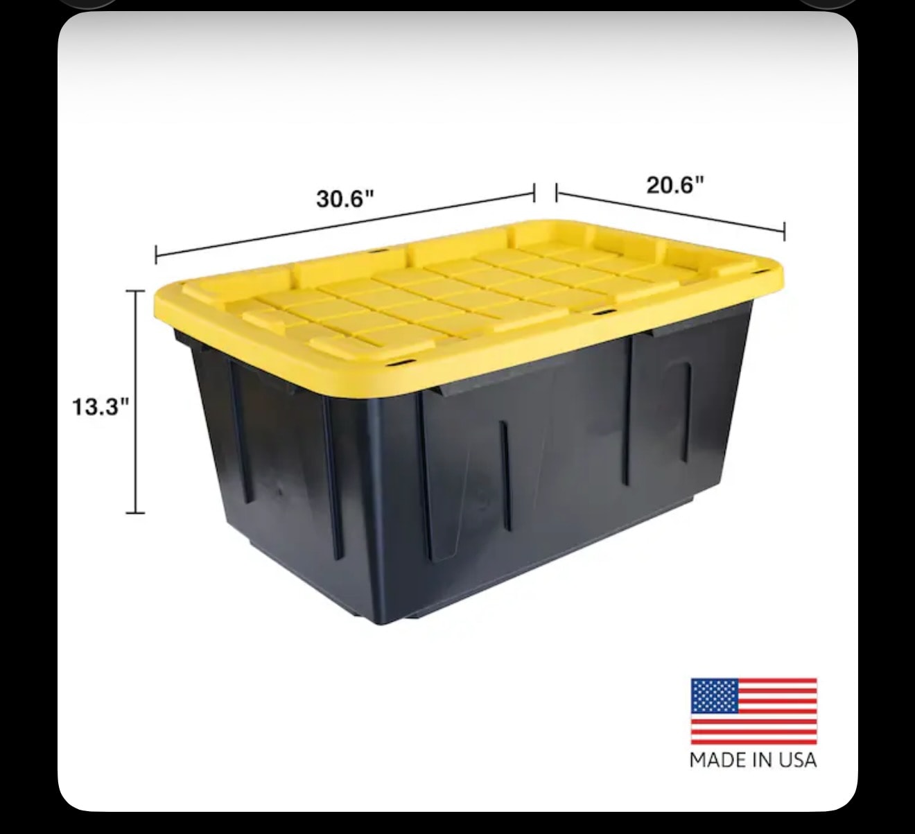 Black tote rack in garage