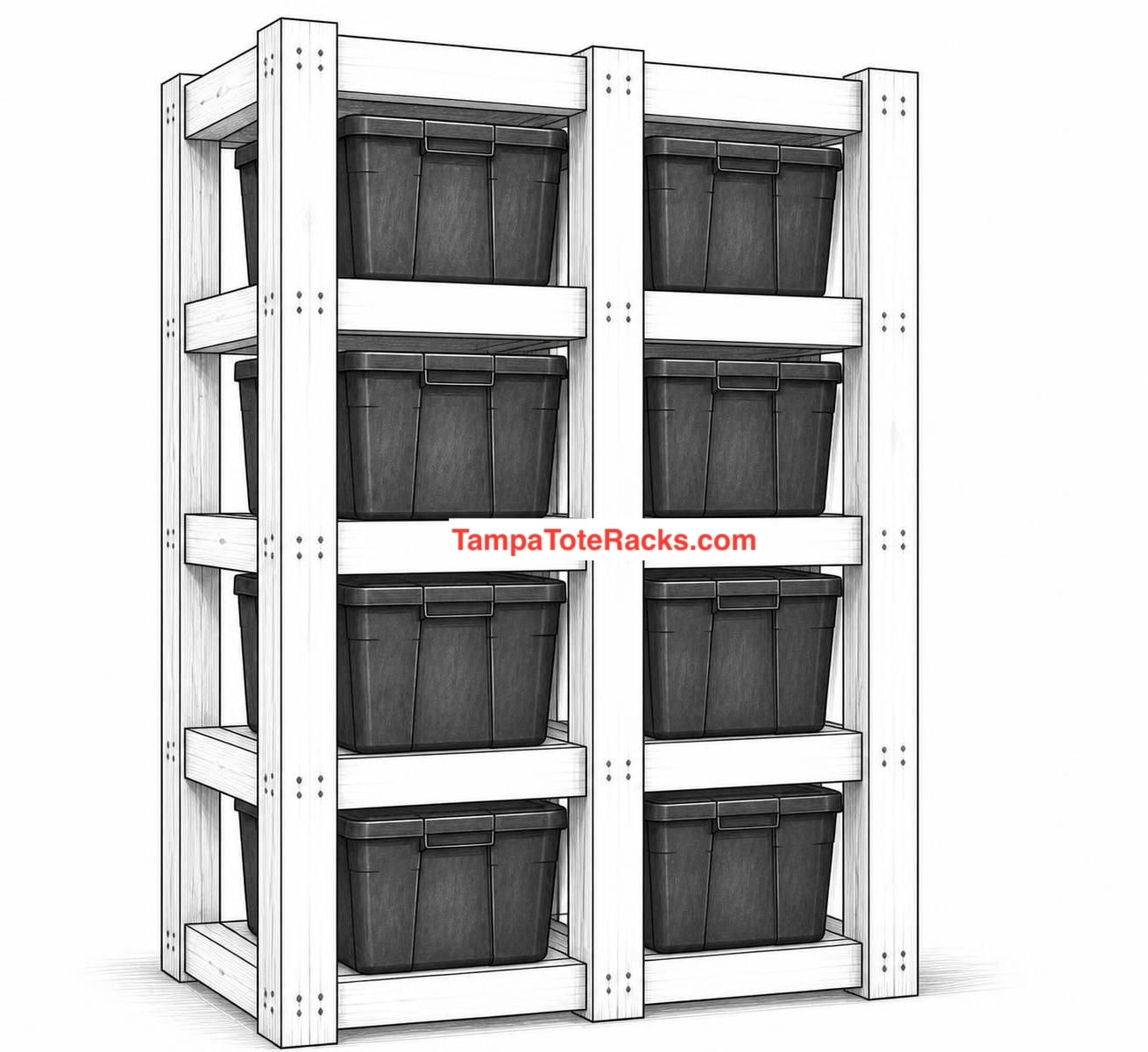 2x4 Tote Rack